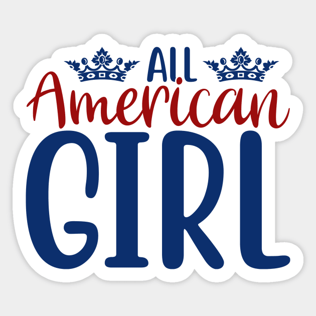 All America Girl Sticker by Saldi